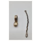 Bulova Wrist Watch & Braided Orante Metal Braclet