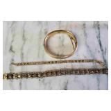 3 Gold Filled Bracelets.