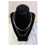 2 Necklaces Stamped 925 Italy.