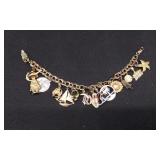 14K Charm Bracelete with 15 Charms