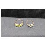 Two 10K Gold Ladies Rings