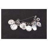 Sterling Silver Bracelet With Charms.