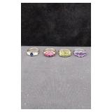 Four, 14K Gold Ladies Rings with Stones