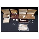 Mid-Century Silver toned & Gold Toned Tie Bars