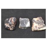 3 Aget Specimens, 1 Polished 2 Raw
