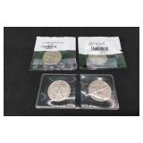 4 Silver Walking Liberty Half Dollars