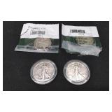 4 Silver Walking Liberty Half Dollars