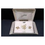 Cultured Pearl & Textured Gold-Tone Jewerly Set