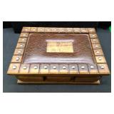 London Leather Wooden Jewelry Valet Box