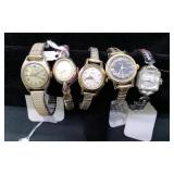 Six Ladies' Mid-Century Wrist Watches