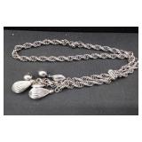 Silver Tond Bolero Rope Chain Necklace