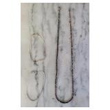 3 Necklaces Stamped 925 Italy.