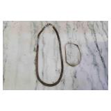 Silver Harringbone Necklace and Bracelet