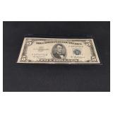 1953 Five Dollar Silver Certeficate.