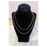 2 Silver Necklace chains