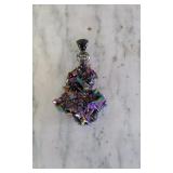 Silver Titanium Aura Quartz Pendant w/Accent stone