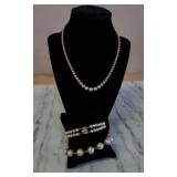 2 Pearl Bracelets & 1 Necklace