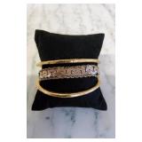 2 Gold Tone Bracelets & Riccio Bracelet