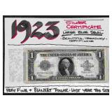 1923 $1 George Washington U.S. Silver Certificate
