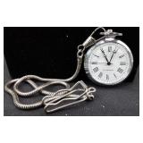 Siver-Toned "Antimagnetic" Open-Face Pocket Watch