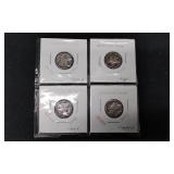 4 RARE Silver Mercury Dimes