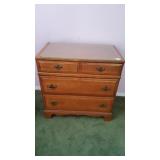 Small Wood 3 Drawer Chest Of Drawers.