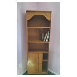 3 Shelf Bookcase With Sliding Doors.