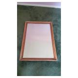 Wall Mirror With Wood Frame.
