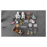 Small Box Of Yard Ornaments.