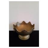 Vintage Brass Pedestal Planter Bowl
