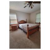 Wooden Queen Size Bed & Night Stand.