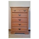 5 Drawer Wooden Chest Of Drawers.