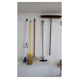 Trash Cans, Brooms & Mops.