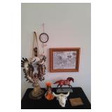 Native American Figurines & Framed Pictue