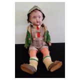 Vtg Celluloid German Boy Doll W/ Original Clothing