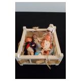 Vintage Miniature Dolls in Original Clothing