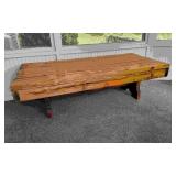 Rustic Pne Wood Coffee Table.