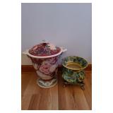 Ceramic Decorative Jar & Spitton.