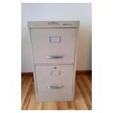 2 Drawer Metal Filing Cabinet.