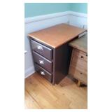 3 Drawer Wood Filing Cabinet