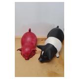 2 Large Ceramic Pigs.
