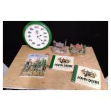 John Deere Book, Clock, Danbury Mint Farms Scene