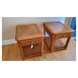2 Wood End Tables