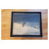 Antique Wolf in the Snow Picture