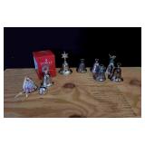 10 Silver Christmas Bells.