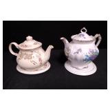 2 Vintage Staffordshire Tea Pots.