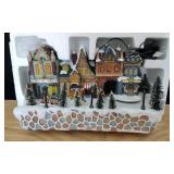 Older World Fiber Optic Holiday Town W/ Box