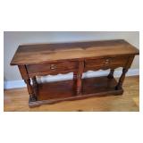 Pine 2 Drawer Sofa Table