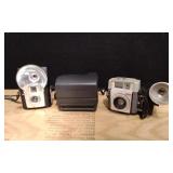 3 Cameras. Polariod, Brownie Camera Kodak Starmetr