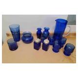 Cobalt Blue Vintage Glasware Lot.